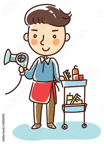 Illustration of hair stylist