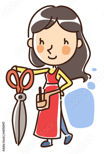 Illustration of hair stylist