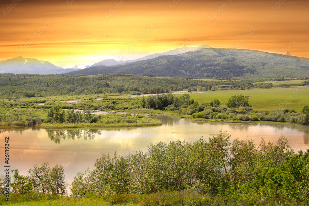 Evening scene in Montana