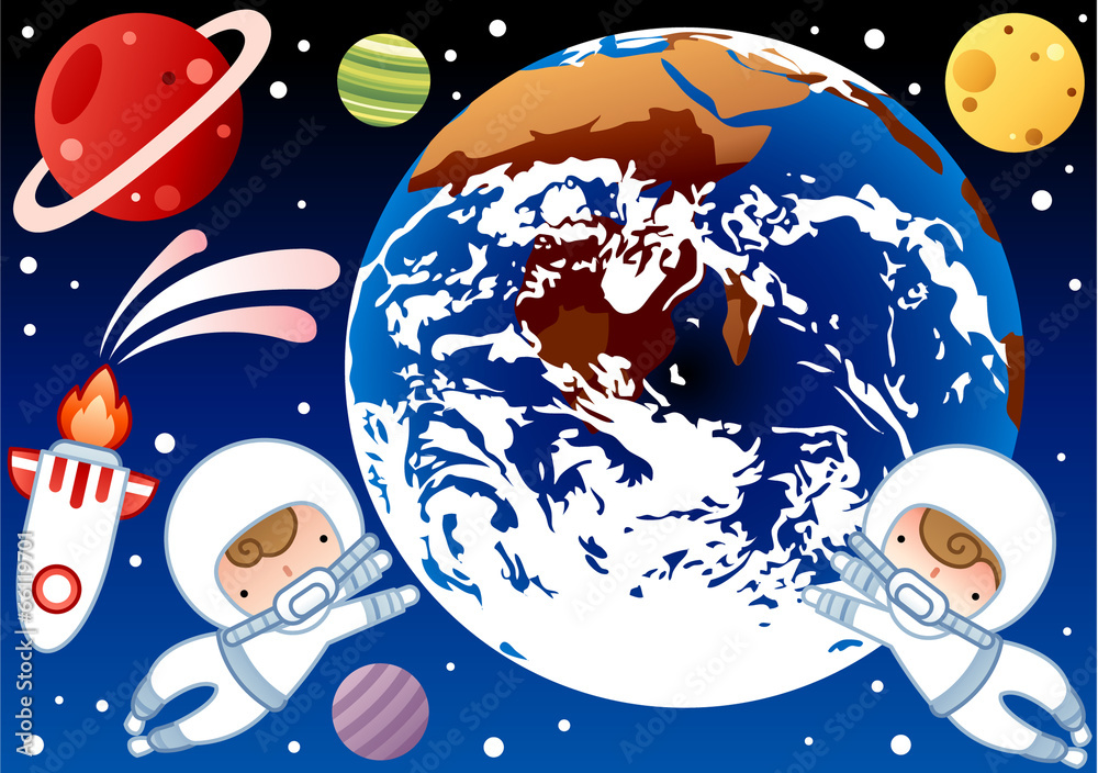 Illustration of space flight Illustration of space flight