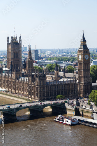 Westminster Palace aus der Luftperspektive