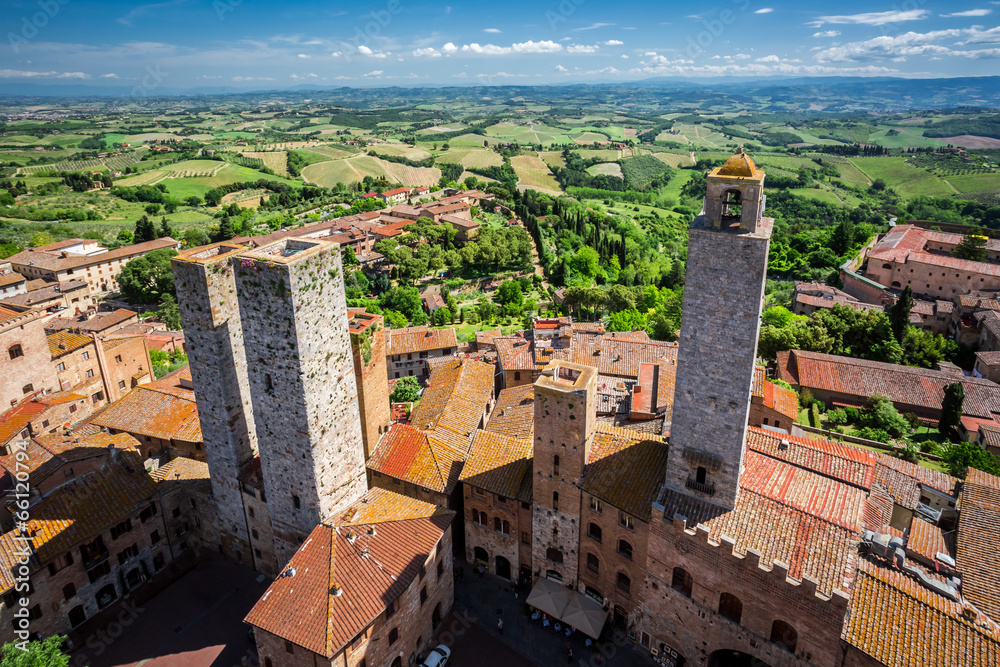 View of the city San Gimignano, Italy