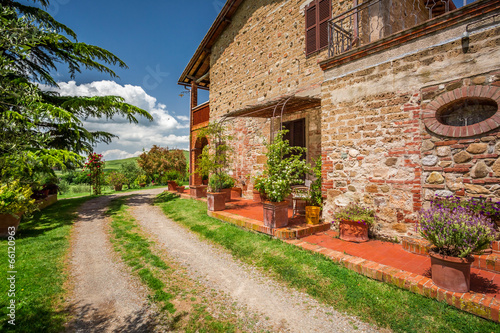 Agritourism in Tuscany beautiful sunny day