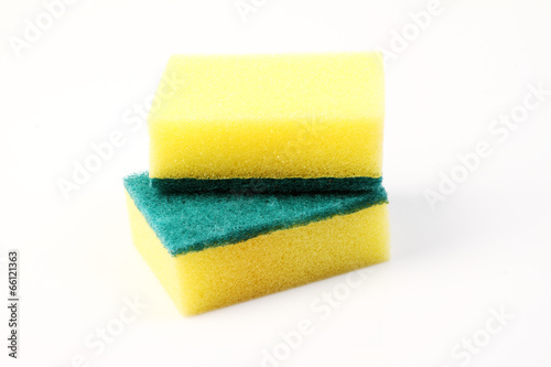 Dish washing sponge isolated