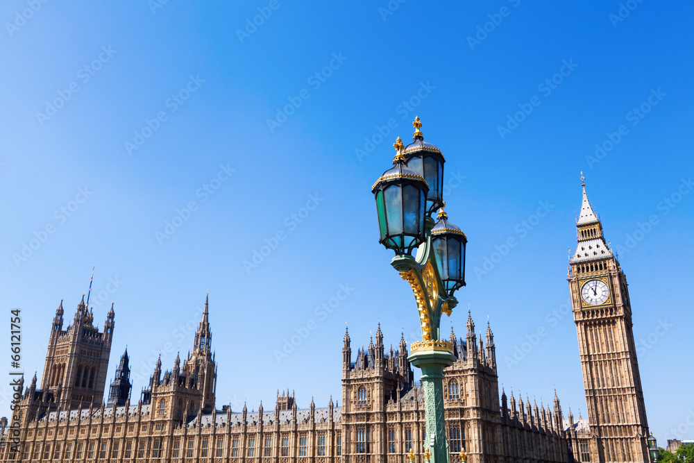 Fototapeta premium Westminster Palace und Big Ben in London