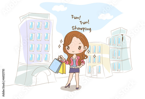 Illustration of shopping