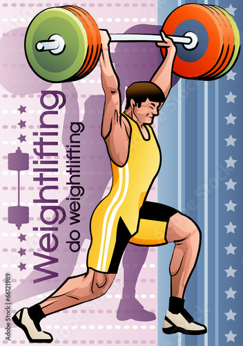 Illustration of weightlifting