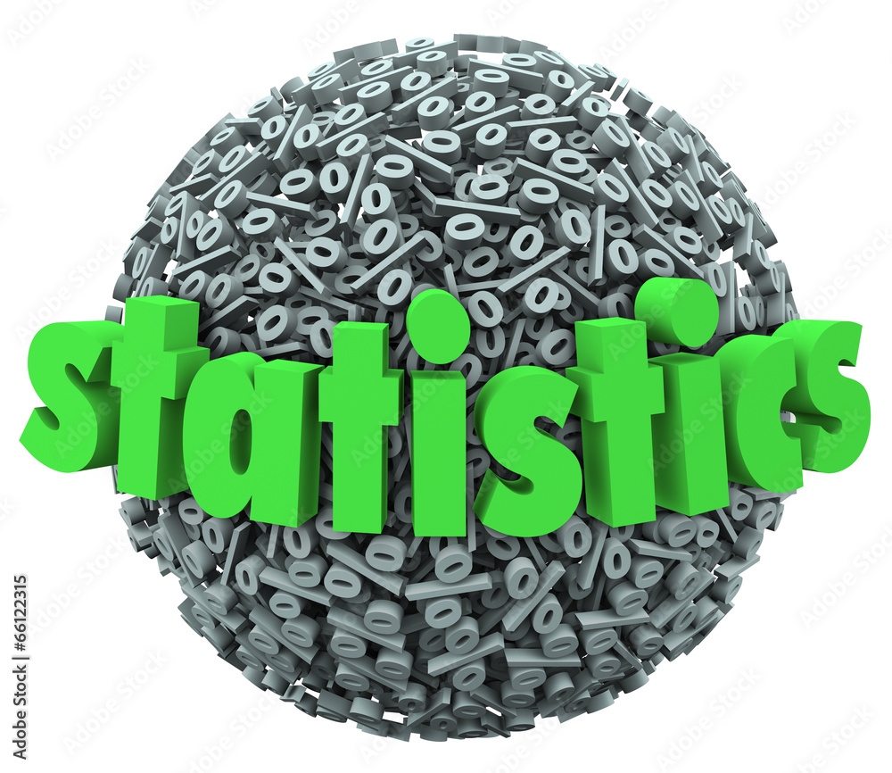 Statistics Word Percentage Sign Sphere Ball Stats Illustration Stock |  Adobe Stock