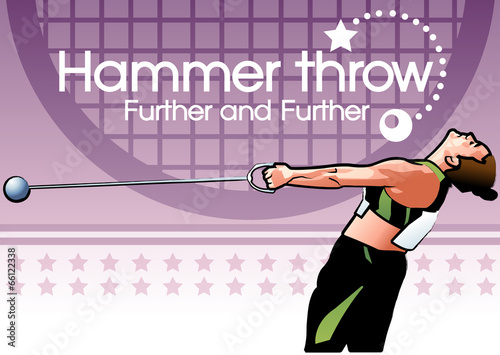 Illustration of hammer throwing