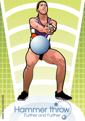 Illustration of hammer throwing