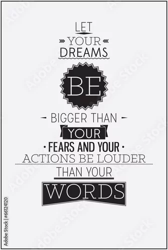 Naklejka na ścianę Motywacyjny plakat w stylu retro z kompozycjami typografii