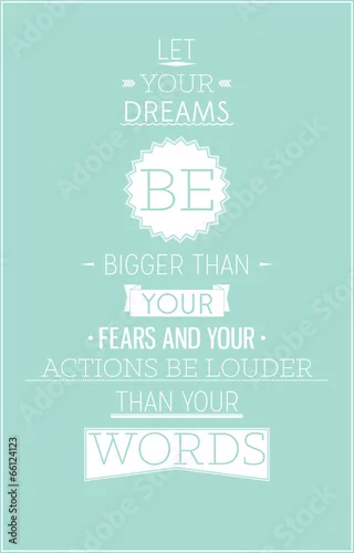 Obraz Motywacyjny plakat w stylu retro z niebieskim tle