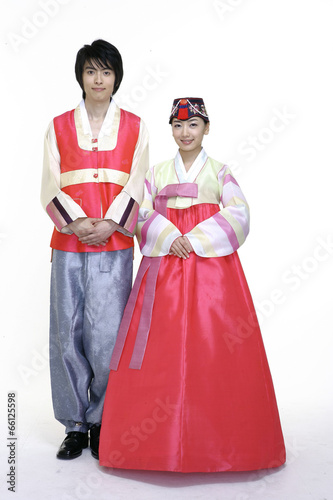 Couple in Korean Dress