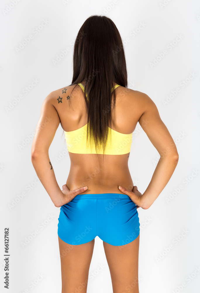 Muscular young girl Muscular young girl