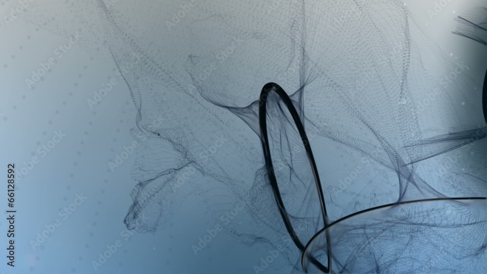 Smooth Flowing Particle Black Vectors Abstract Motion Background