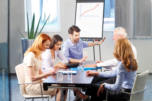 Business people discussing at meeting