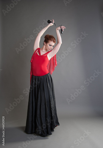 Obraz na płótnie dancer with castanets