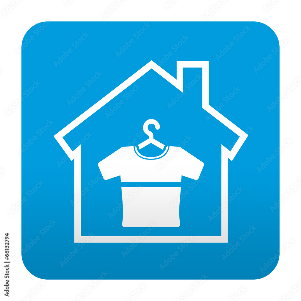 Etiqueta tipo app azul simbolo tienda de ropa Stock Illustration | Adobe  Stock