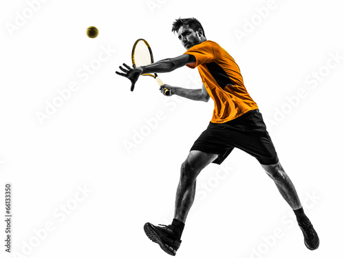 man tennis player silhouette © snaptitude