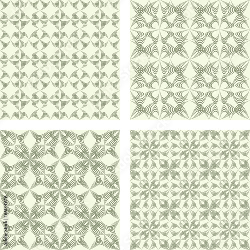 Beige seamless pattern set