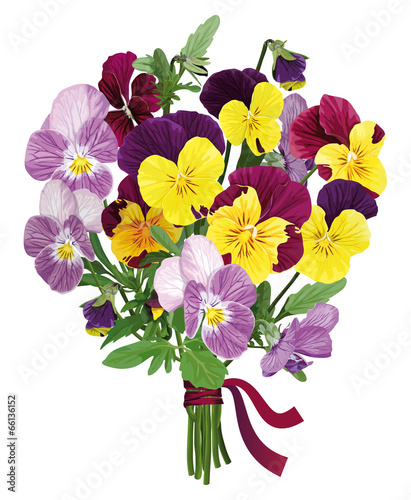 bouquet of colored forget-me-nots