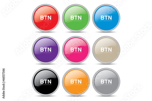 Vektör Buton İkon Simge