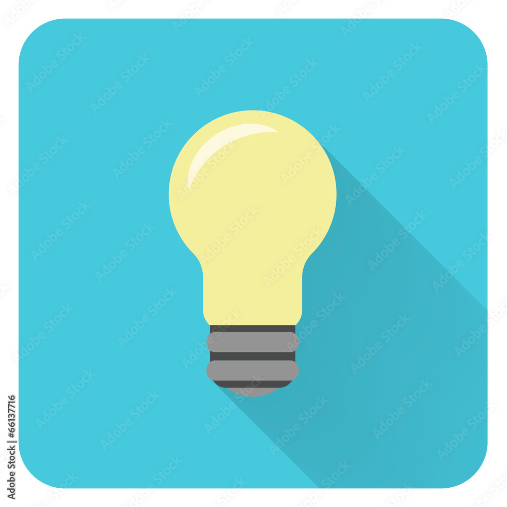 flat bulb icon with shadow flat bulb icon with shadow