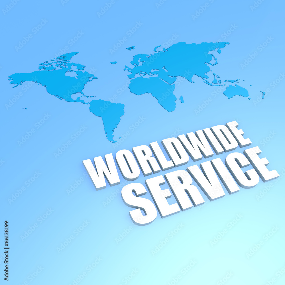 Worldwide service world map