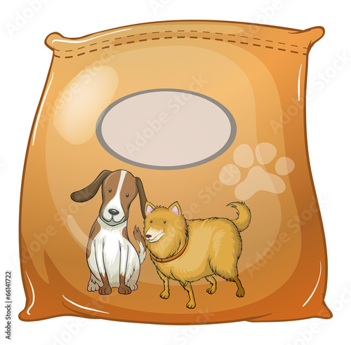 A pack of dogfoods with an empty label
