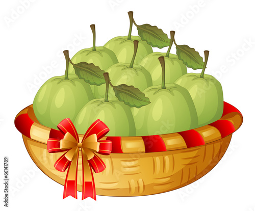 A basket of guavas