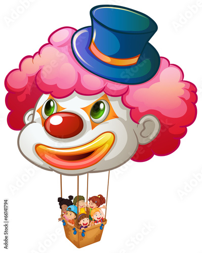 Kids enjoying the balloon ride