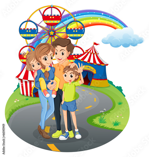 A family at the park