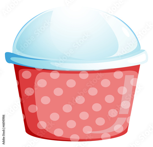 A dotted disposable container