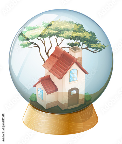A house inside the crystal ball