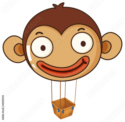 A monkey balloon with an empty basket