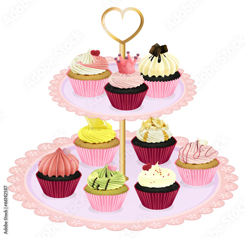 Cupcakes at the tray