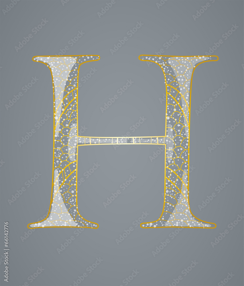Fototapeta premium Abstract letter H. Illustration 10 version
