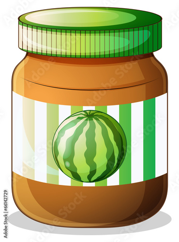 A jar of watermelon jam