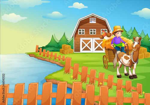 A boy at the farm