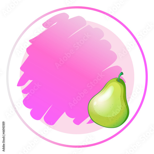 An empty template with an avocado