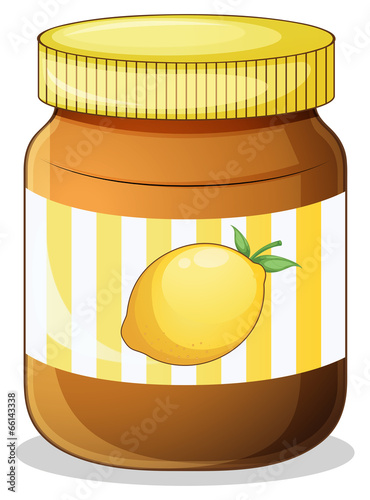 A bottle of lemon jam