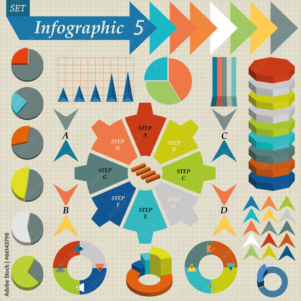 Infographics Elements Set For Business - vector format