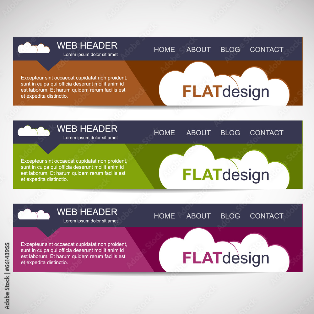 Obraz premium Web header in flat design style