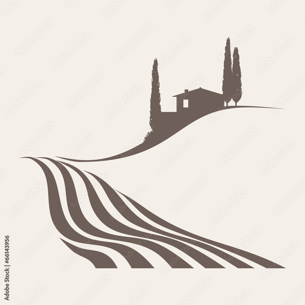 Naklejka premium mediterrane Landschaft