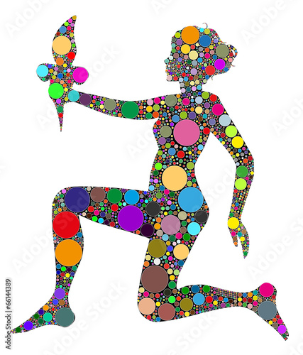 vergine, segno zodiacale composto da colori