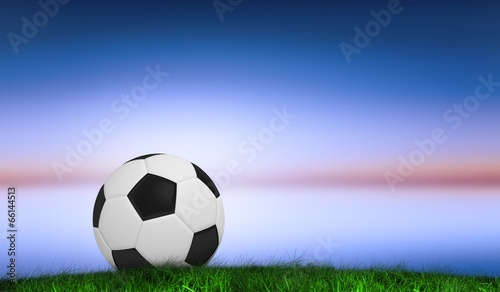 Composite image of black and white football © WavebreakMediaMicro