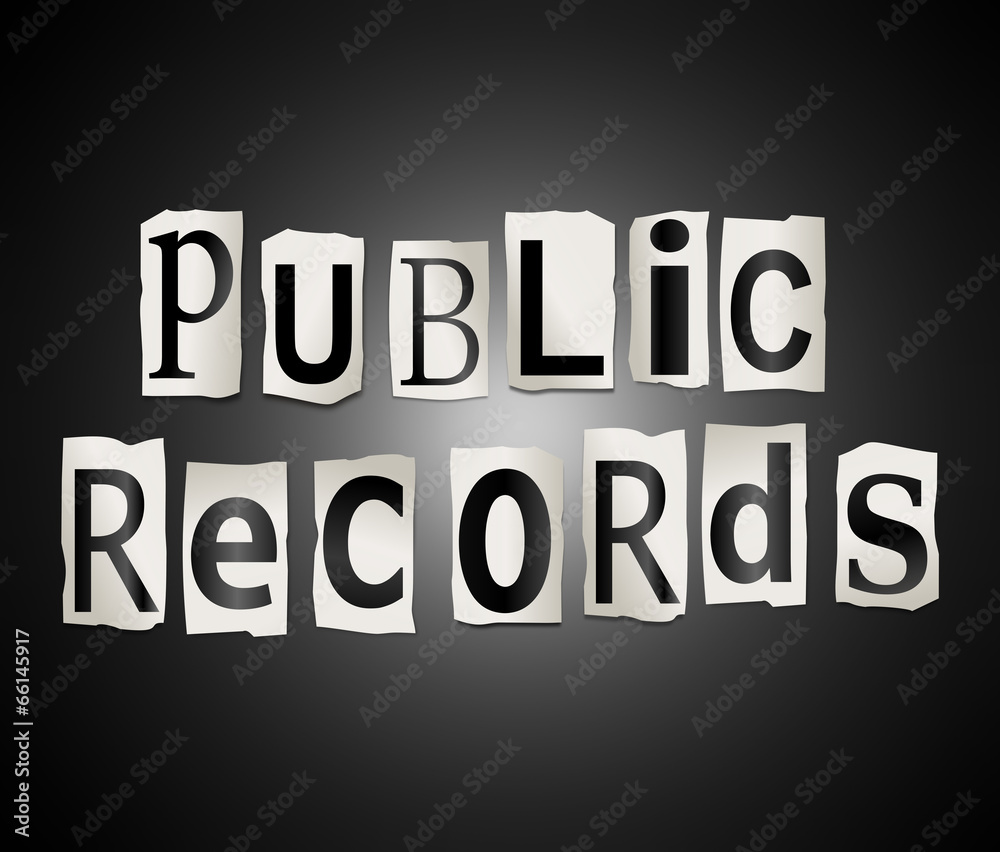 Obraz premium Public records concept.