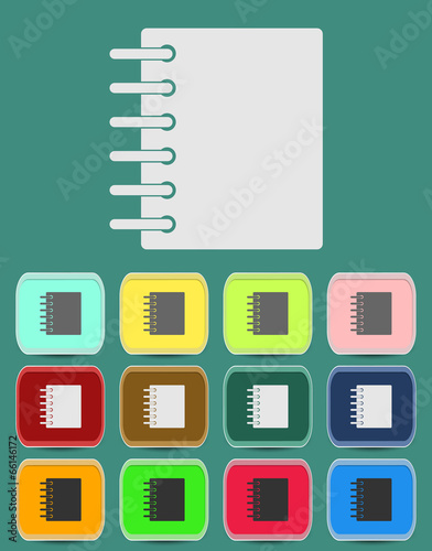 Ring binder calendar notepad - Vector icon isolated