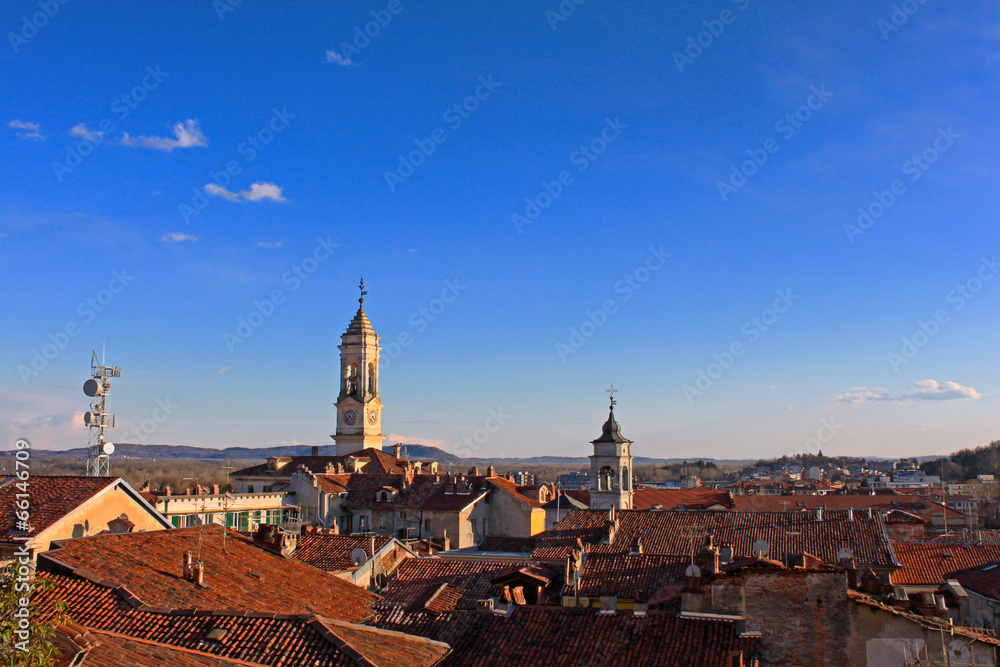 The city of Ivrea before the famous carnival, Piedmont, Italy