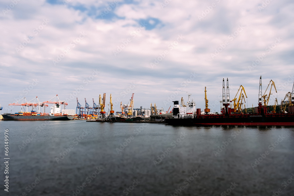 Ship in seaport
